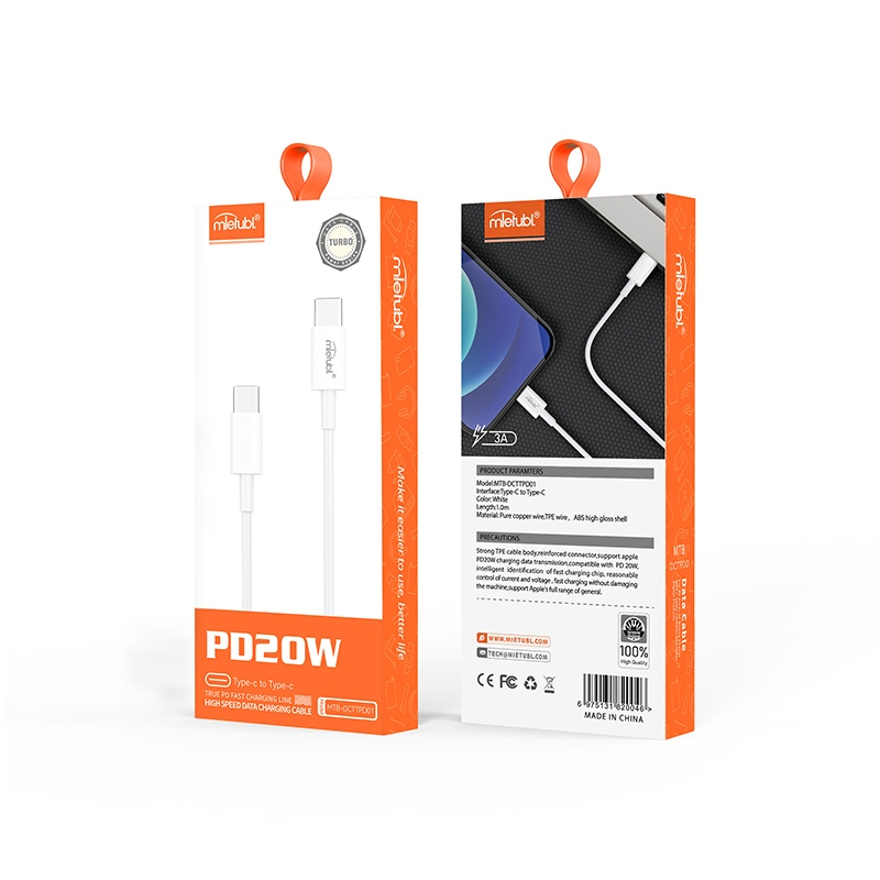 Mietubl Cable 1M PD 20W Type-C-Lightning MTB-DCTLPD01 QC Data cable White
