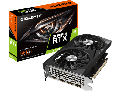 VGA Gigabyte RTX3050 8GB GDDR6 WindForce OC (GV-N3050WF2OCV2-8GD) GPU: NVIDIA