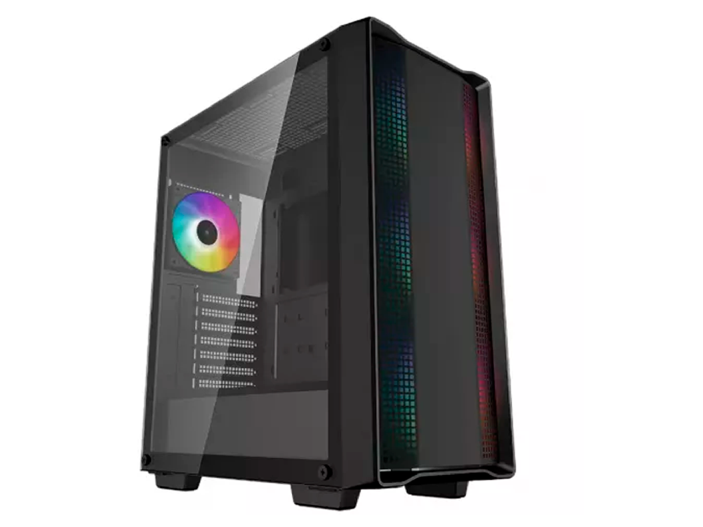 Case ATX Deepcool CC560 ARGB v2, w/o PSU, 4x120mm ARGB fans, USB3.0, USB2.0, Mesh Front, TG
