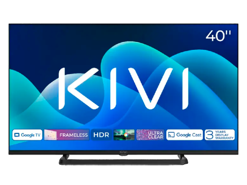 40' LED SMART TV KIVI 40F710QB, 1920x1080 FHD, Google TV, Super MVA, 1920x1080 FHD, Black