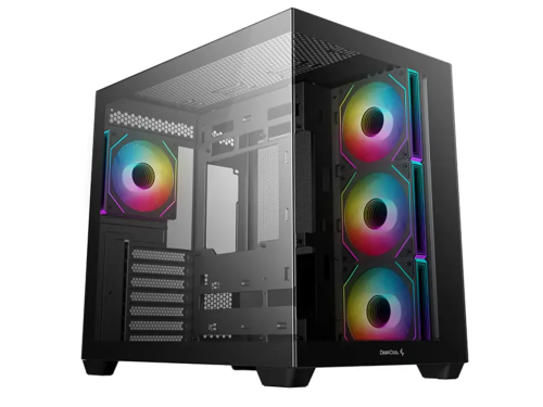 Case ATX Deepcool CG530 4F, w/o PSU, 4x120mm ARGB fans, 2xUSB3.0, USB-C, Front & Side Tempered Glass