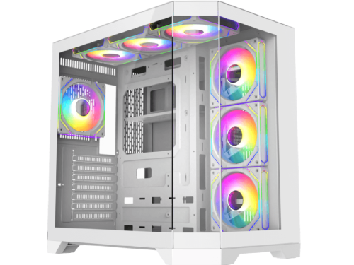 Case ATX GAMEMAX HYPE-A , w/o PSU, 0.5mm, 4x120mm ARGB fans, ARGB Hub,  Front&Side Tempered Glass
