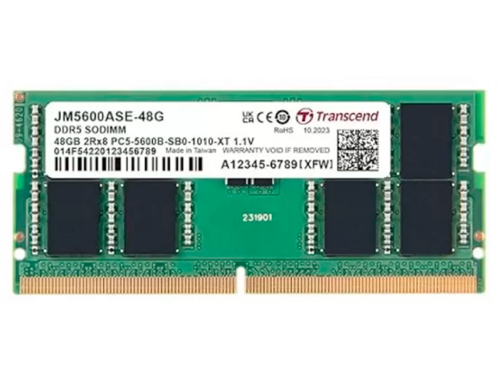 48GB DDR5-5600MHz SODIMM  Transcend JetRam JM5600ASE-48G, (3Gx8)x16, 2Rx8, CL46, 1.1V