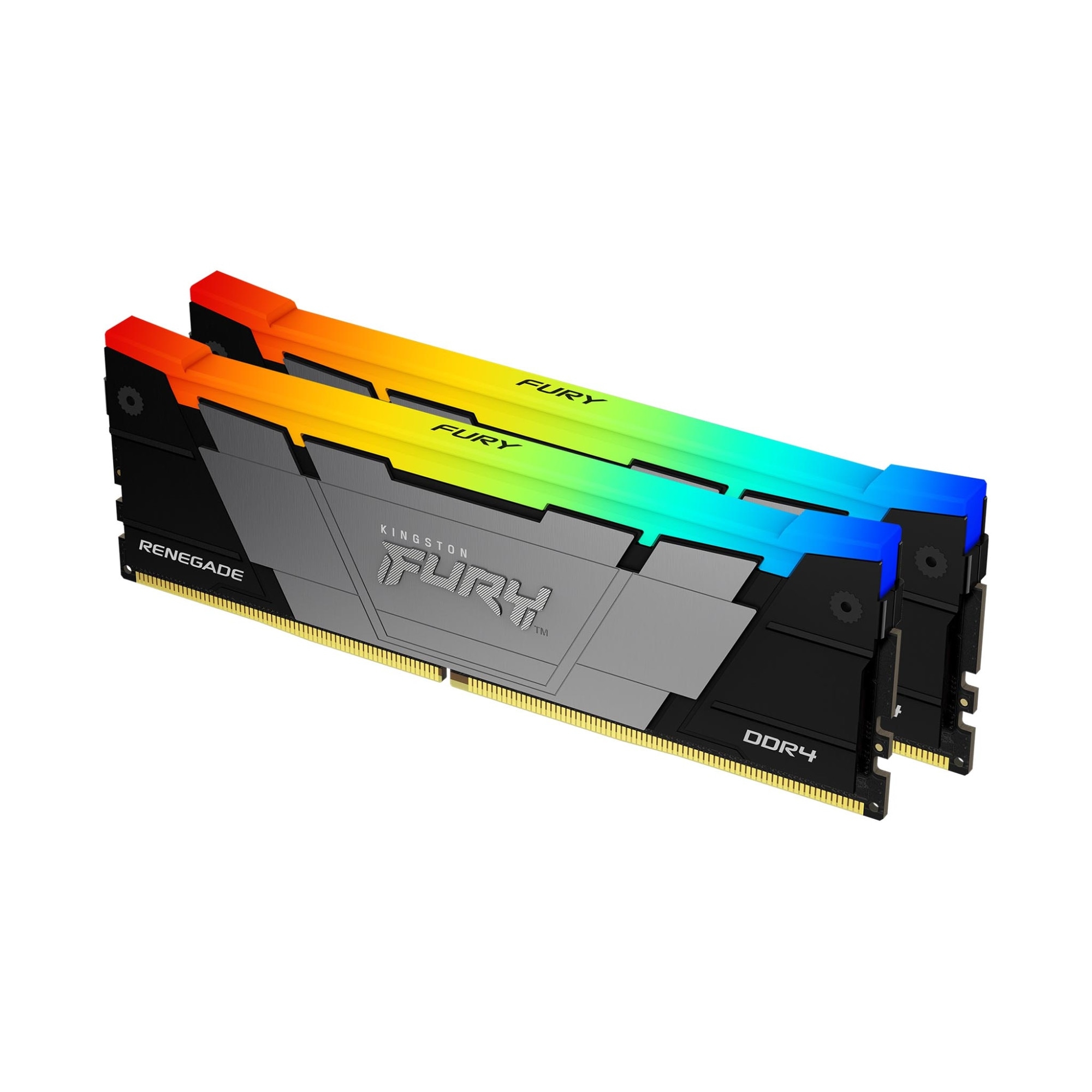 16GB DDR4-3600MHz  Kingston FURY Renegade RGB (Kit of 2x8GB) (KF436C16RB2AK2/16), CL16, 1.35V, Black