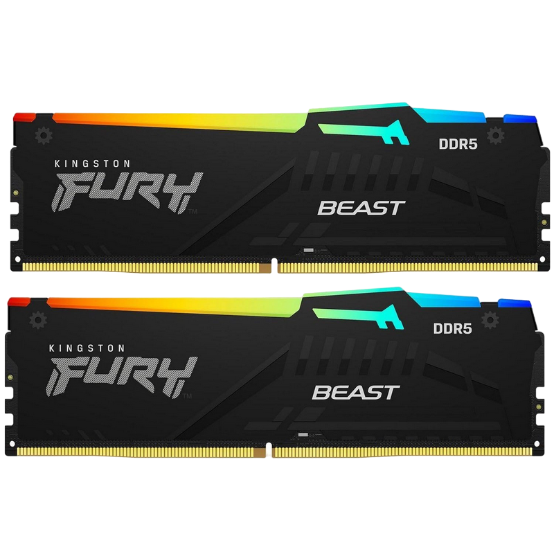 .16GB DDR5-5600MHz  Kingston FURY Beast RGB (Kit of 2x8GB) (KF556C36BBEAK2-16), CL36-38-38, 1.25V, A