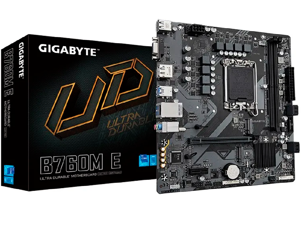 MB S1700 Gigabyte B760M E  mATXFactor de forma a placii de baza:  Micro-ATX Socket:  LGA1700 Chip