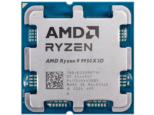CPU AMD Ryzen 9 9950X3D (4.4-5.7GHz, 16C/32T, L2 16MB, L3 128MB, 5nm, 170W), Socket AM5