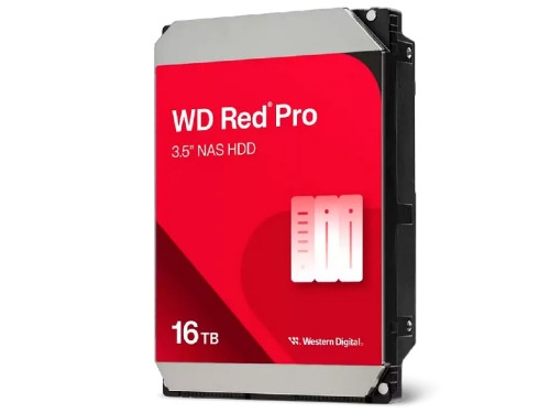 3.5' HDD 16.0TB-SATA-512MB Western Digital  'Red Pro (WD161KFGX)', NAS, 24/7, CMR, 7200rpm, 2.5M