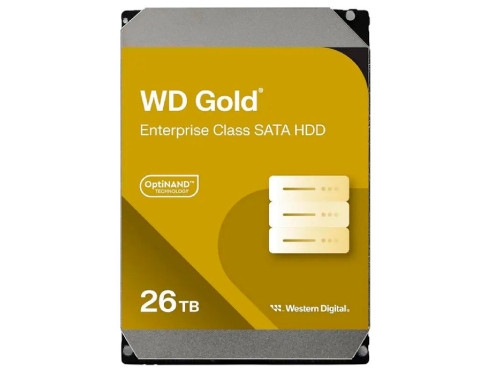 3.5 HDD 26.0TB-SATA-512MB  Western Digital Gold (WD261KRYZ), Enterprise, 24/7, CMR, 7200rpm