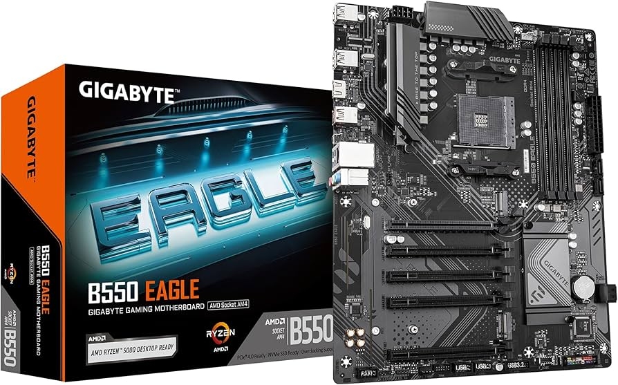 MB AM4 Gigabyte B550 EAGLE  ATXFactor de forma a placii de baza:  ATX Socket:  AM4 Chipset:  AMD
