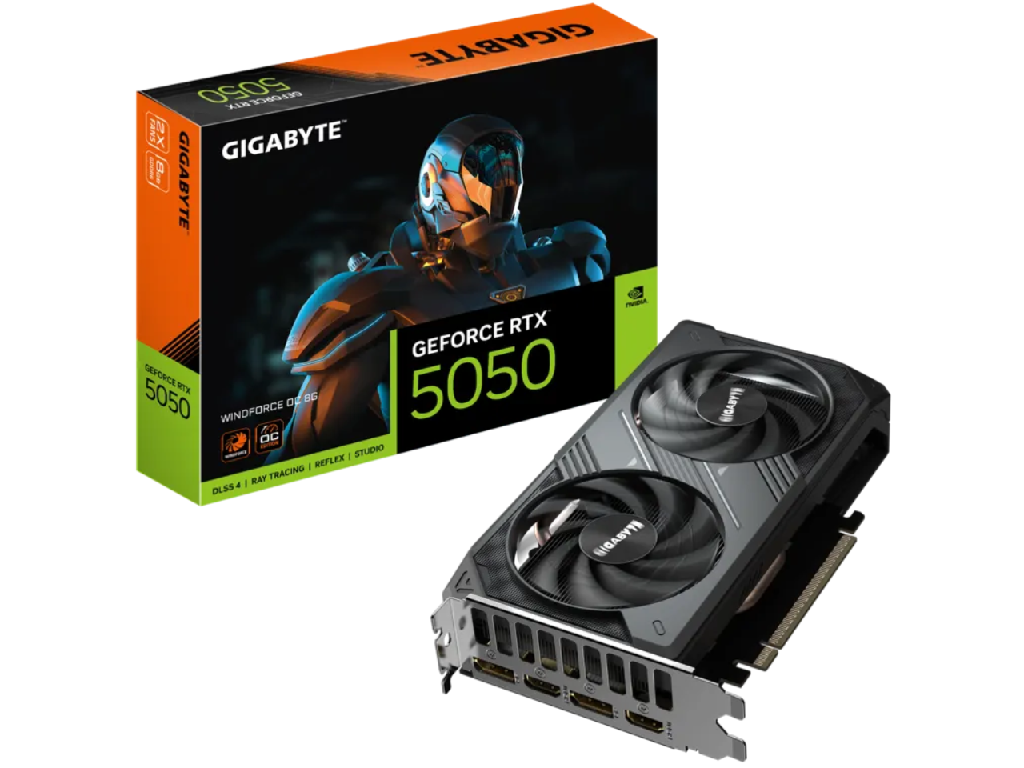 VGA Gigabyte RTX5050 8GB GDDR6 WindForce OC (GV-N5050WF2OC-8GD)Producator GPU:  NVIDIA Procesor Vi