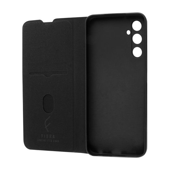 FIBRA Leather Flip case Samsung A55 (Black)