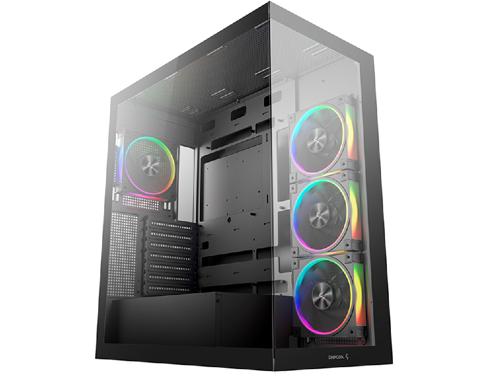 Case ATX Deepcool CG580  4F V2, w/o PSU, 4 ARGB fans, 2xUSB3.0, 1xUSB-C, Front & Side Tempered Glass