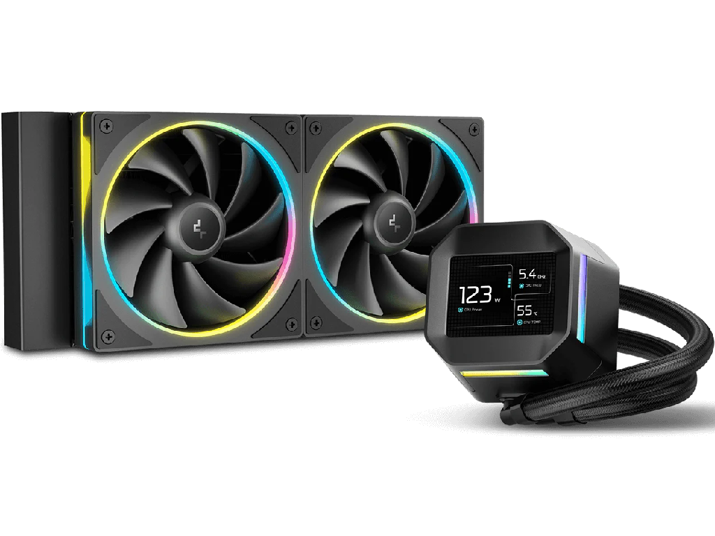 AIO Liquid Cooling Deepcool LM240 <38.71dBA, 600-2400RPM, 66.32CFM, 2x120mm, 2400 RPM, ARGB
