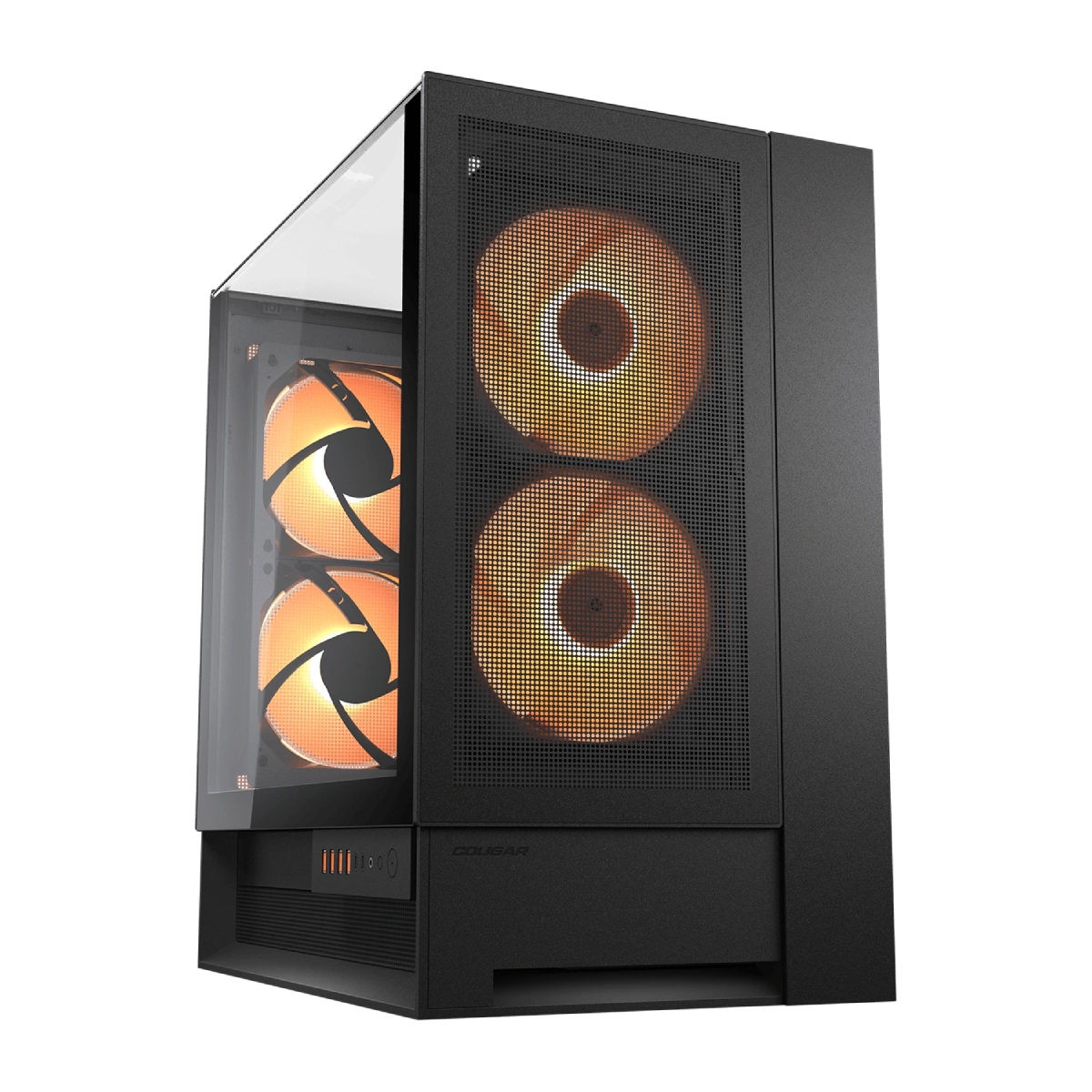 Case ATX Cougar OmnyX w/o PSU 2x160 front 2x160rear PWM ARGB fans Glass:Top & Side, RGB Hub 4xUSB3.0