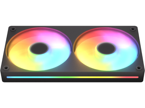 PC Case Fan Cougar Unity240-RB, Cooling kit, Reversed 2x120mm ARGB, 243.6x125x25mm, 700-1600 RPM