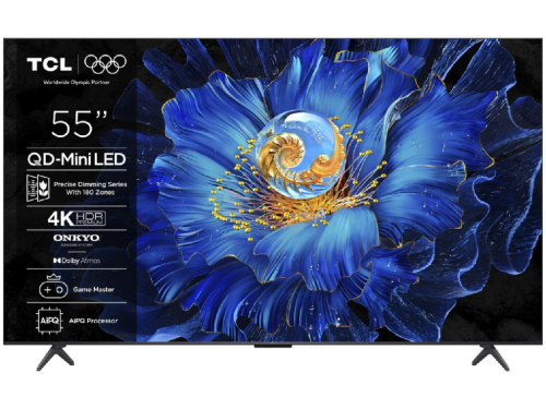 55' LED SMART TV TCL 55C61KS, Quantum Dot MiniLED, 4K UHD, Google TV, Black