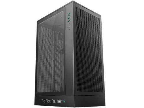 Case mATX Deepcool CH270 Digital, w/o PSU, No fans, TG, 2xUSB3.0, 1xUSB-C, 1x2.5', 1x3.5', Black