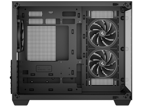 Case mATX Deepcool CG330 3F, w/o PSU, 3x120mm, Front&Side TG, 2xUSB2.0, 1xUSB3.0, 4x2.5', Black