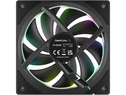 PC Case Fan Deepcool FL12R SE, 120x120x25mm, ?25.79 dB, 41.14CFM, 400-1500RPM, PWM, ARGB, 4-Pin Fan