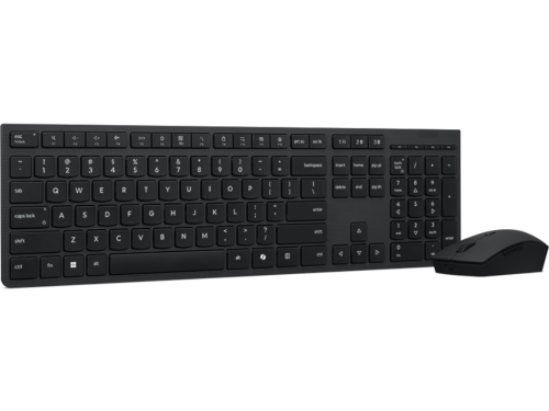 Wireless Keyboard & Mouse Lenovo Professional, Recheargable,Multi-device,3-zone, 8-button mouse