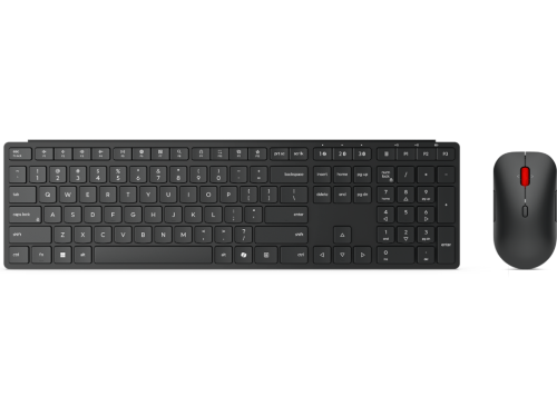 Wireless Keyboard & Mouse Lenovo Pro 6000, 3-zone, Multi-device, Silent, Low-profile, 8-button mouse