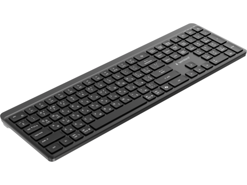 Wireless Keyboard Gembird Slim Pro Business KB-WPS-03-CYRL, Chocolate, 2.4Ghz, EN/RU, Black