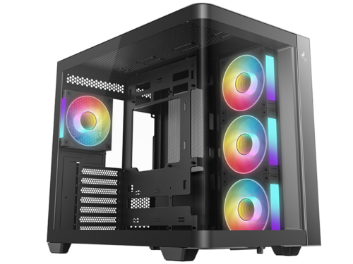 Case ATX Deepcool CG530U 4F, w/o PSU,3x120side 1x120rear ARGB PWM, 2xUSB3.0, 1xTypeC, Curved-Glass