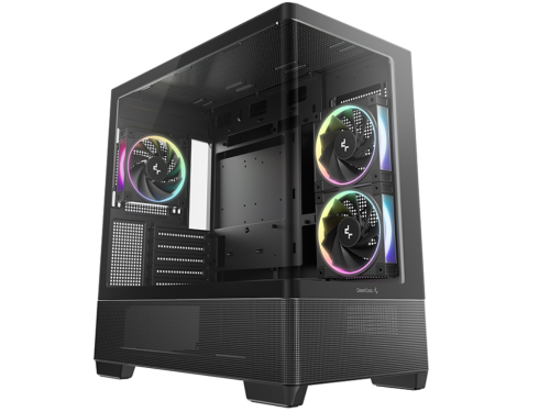 Case mATX Deepcool CG380U 3F, w/o PSU,2x120side 1x120rear ARGB PWM, 2xUSB3.0, 1xTypeC, Curved-Glass