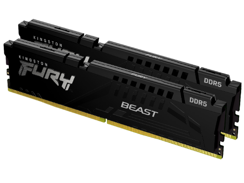 64GB DDR5-5600MHz  Kingston FURY Beast (Kit of 2x32GB) (KF556C36BBE2K2-64), CL36-38-38, 1Rx8, 1.25V
