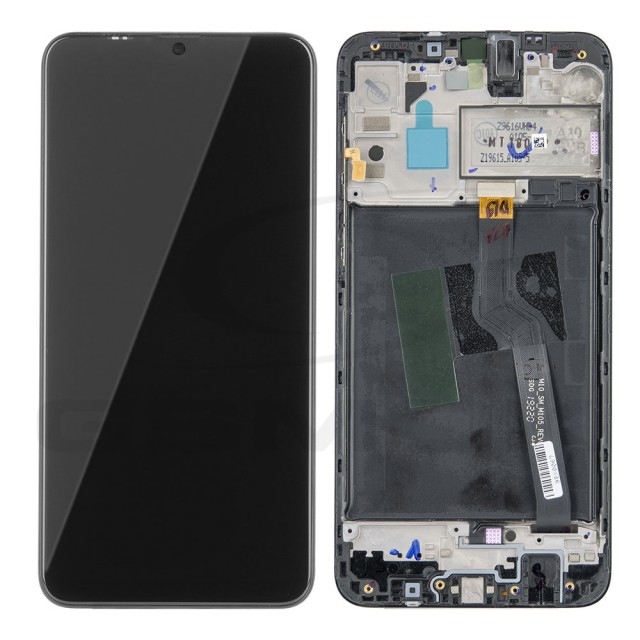 LCD SAMSUNG A10 / A105 BLACK WITH FRAME (Original Packing)