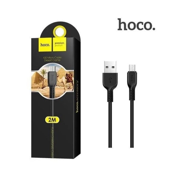 Cable HOCO X20 Flash micro charging cable,(L=2M) black