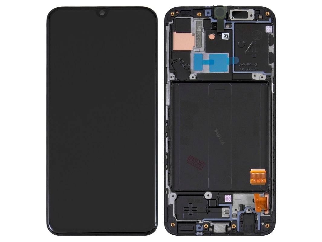 LCD SAMSUNG A40 / A405 BLACK WITH FRAME ORIGINAL