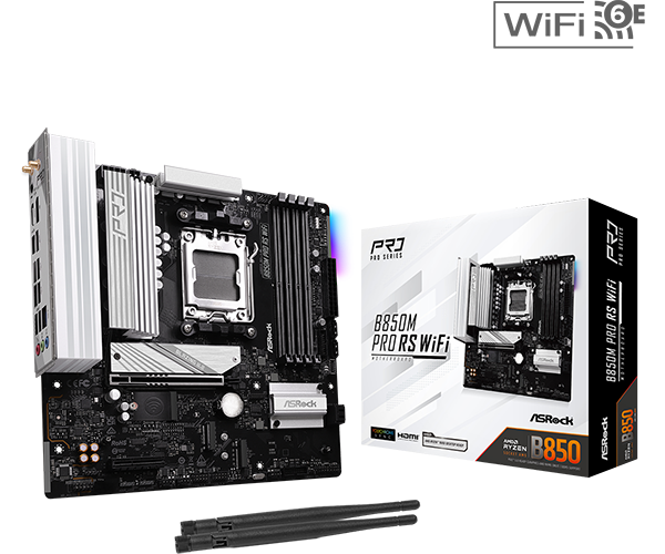MB AM5 ASRock B850M PRO RS WIFI  mATX  Micro-ATX Socket: AM5
