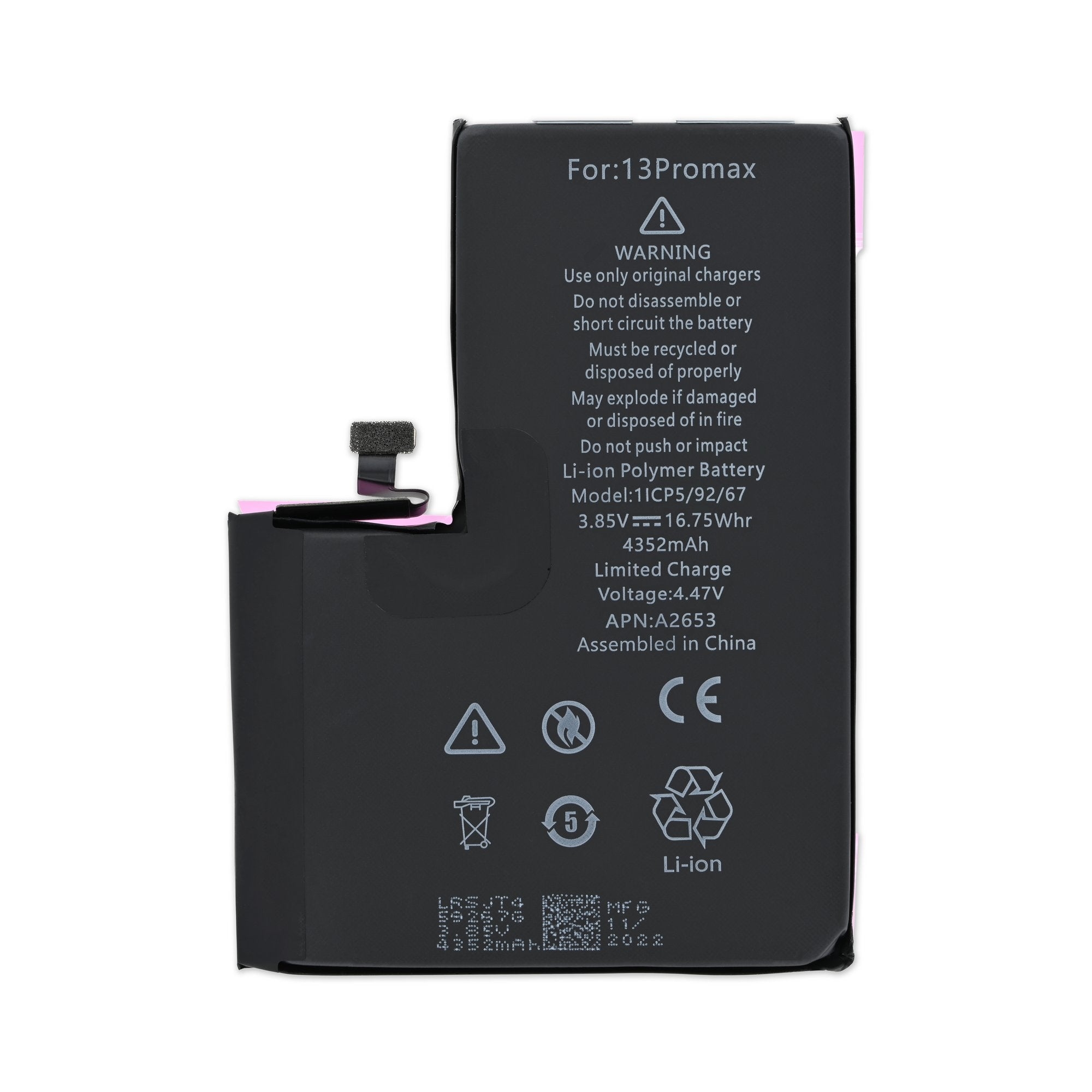 BATTERY APPLE iPhone 13 Pro Max (4650mAh) Diagnostic High Capacity