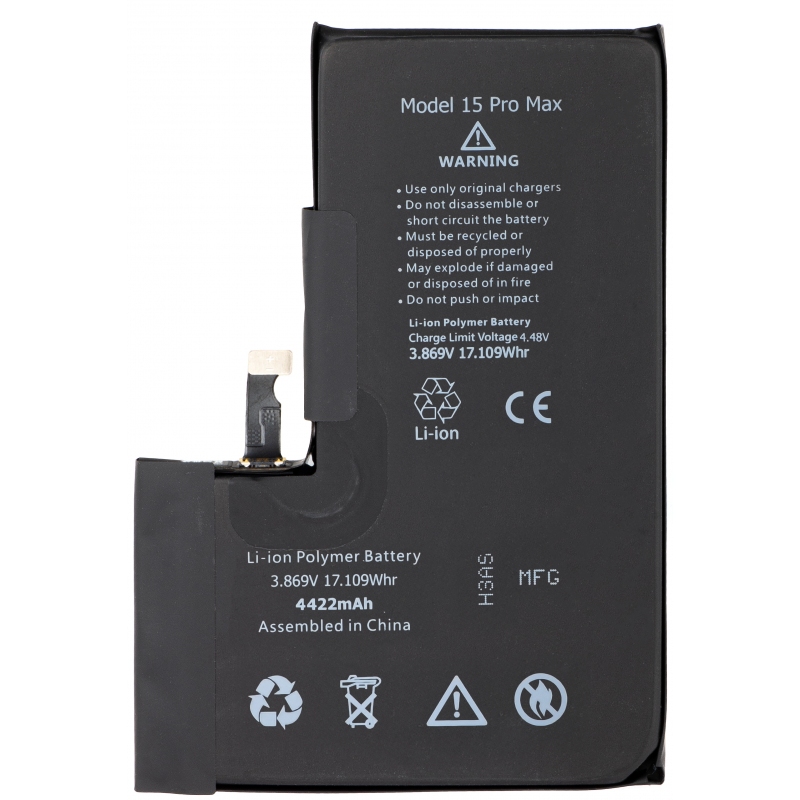BATTERY APPLE iPhone 15 Pro Max (4640mAh) Diagnostic High Capacity
