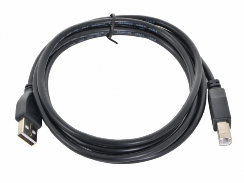 Cable USB, AM/BM,  1.8 m, USB2.0, High quality, Cablexpert, Grey, CCP-USB2-AMBM-6G