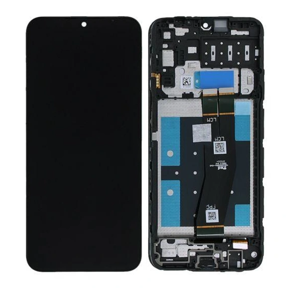 LCD SAMSUNG A14 4G / A145F / A146B BLACK WITH FRAME Original (Service packing)