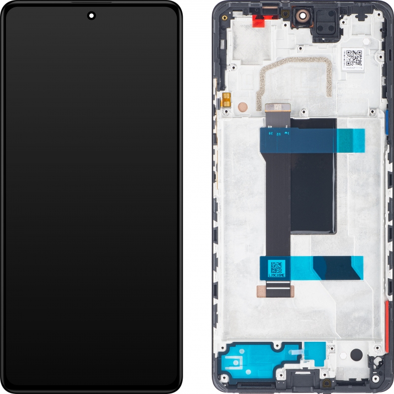 LCD XIAOMI REDMI NOTE 12 PRO 5G / POCO X5 PRO 5G BLACK WITH FRAME ORIGINAL (SERVICE PACK)