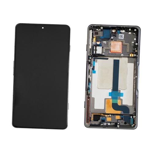 LCD XIAOMI POCO F4 GT BLACK WITH FRAME ORIGINAL (SERVICE PACK)