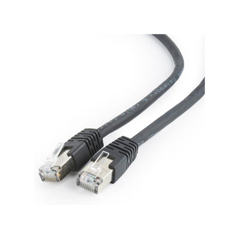 Patch Cord Cat.6/FTP,    1 m, Black, PP6-1M/BK, Cablexpert
