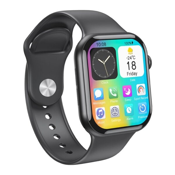 XO W10 Pro AMOLED Screen 10 Generation Wireless Charging Smart Sports Talking Watch 2.04 inch black