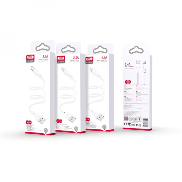 XO NB230 2.4A Rock Series TYPE-C Data Cable White
