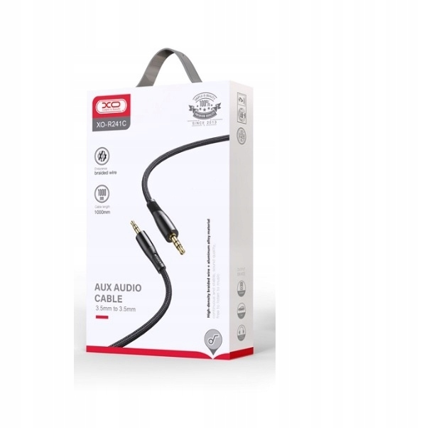 XO NB-R241C 3.5mm to 3.5MM Transparent audio cable Black
