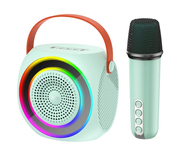 XO F42 Dazzling RGB Bluetooth Karaoke Stereo with Microphone Blue