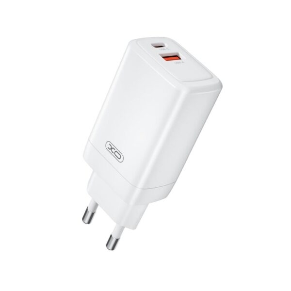 XO CE17(EU) 65W GaN Fast Charger (1USB-C 65W/1USB-A 22.5W) White