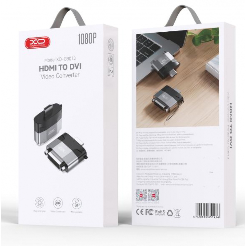 XO GB013 HDMI to DVI female converter Tranish