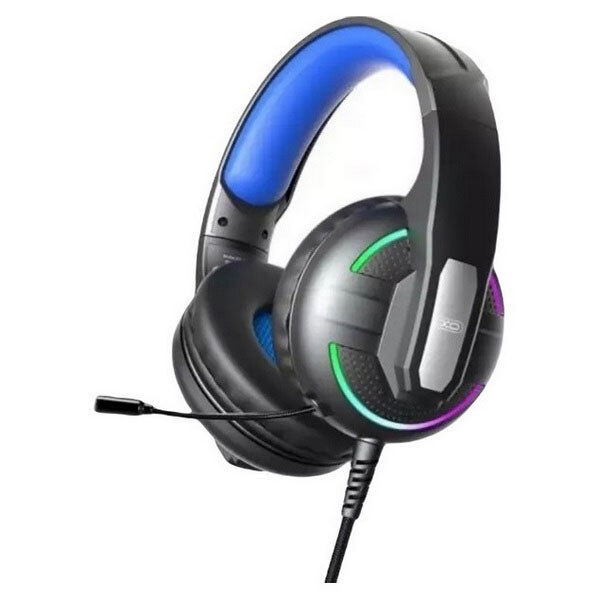 XO GE-09 Static RGB Long Mic Headworn Game Earphones USB+3.5 (with adapter cable) Black