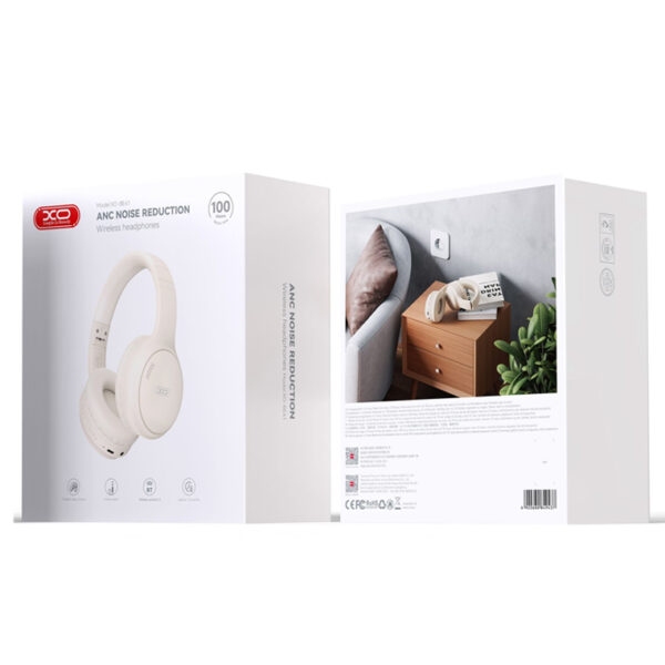XO BE41 Star Mist ANC Noise Cancelling Folding Headband Bluetooth Headset  White