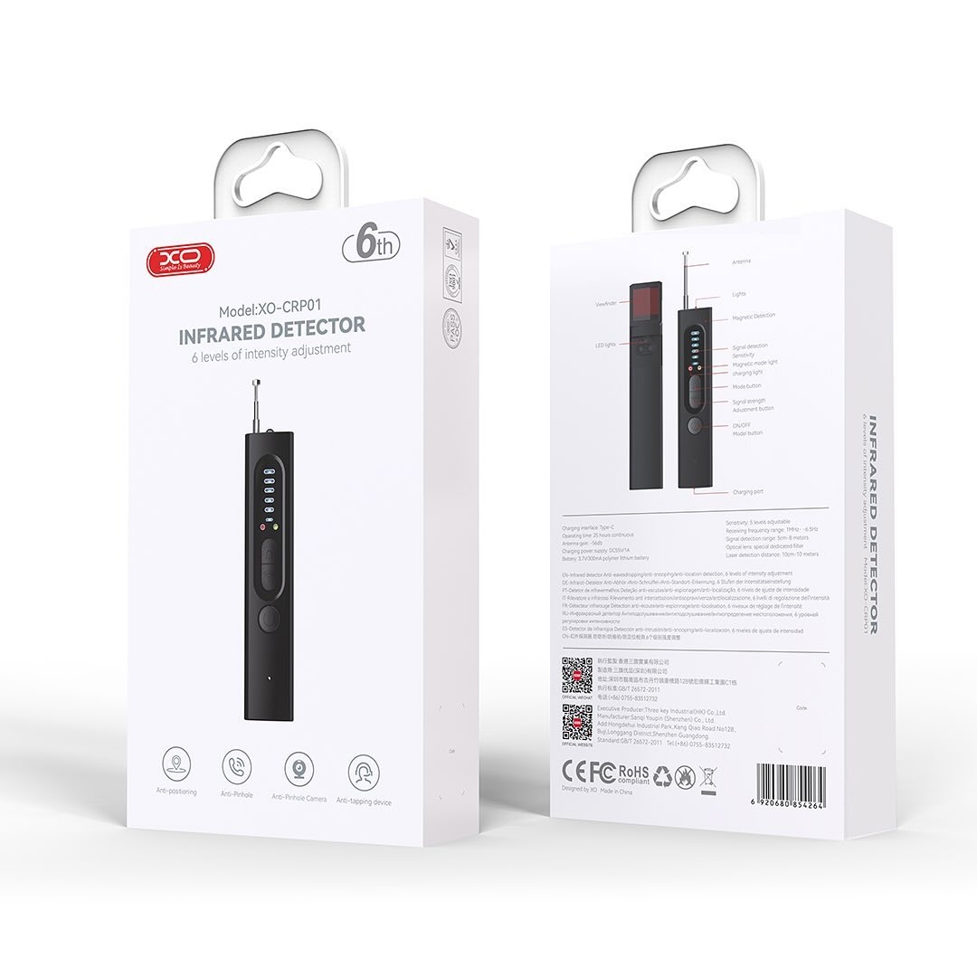 XO CRP01 Infrared Detector Anti-bugging/anti-snooping/anti-location detector Black